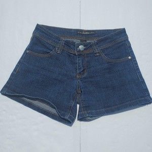 Southpole Womans Juniors Medium Wash Stretch Denim Blue Jean Shorts Size 3